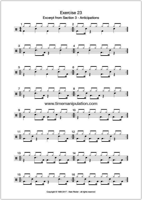 Time Manipulation Drum Book - Exercice 23