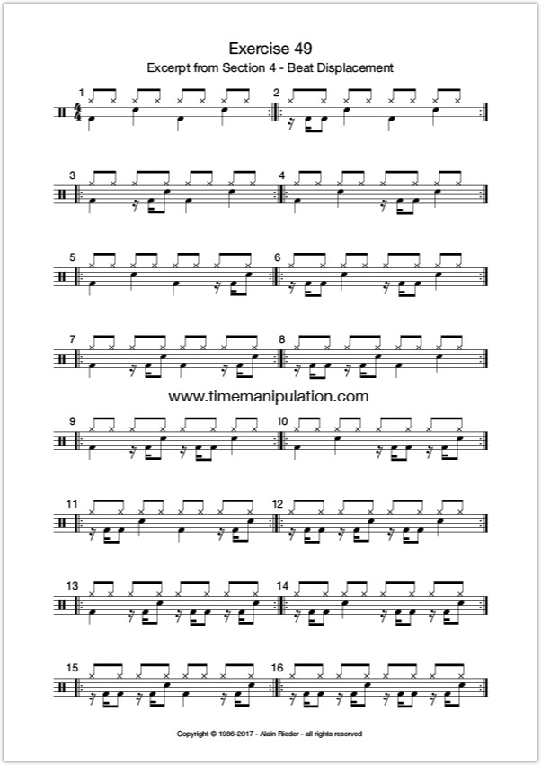 Time Manipulation Drum Book - Exercice 49